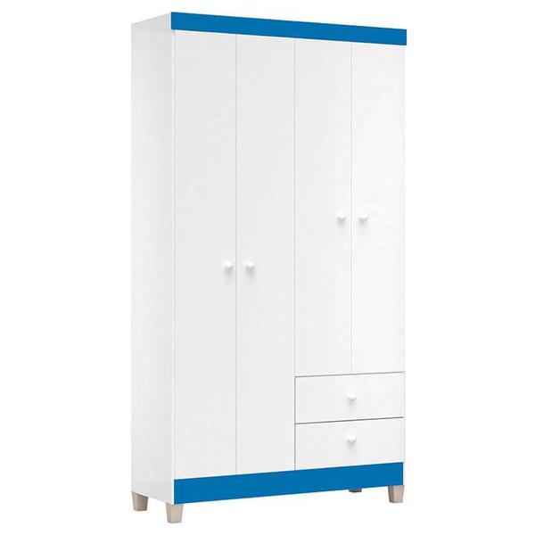 Imagem de Cômoda e Guarda Roupa 4 Portas Ternura Baby Branco Flex  Incorplac