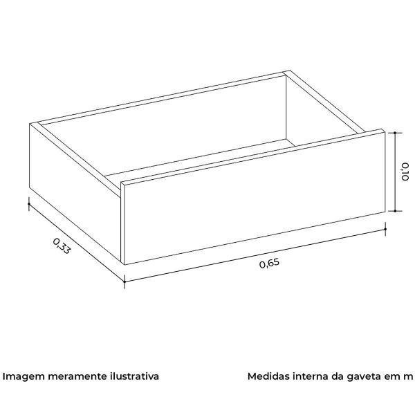 Imagem de Cômoda Grande 10 Gavetas e Pés MDP Duello