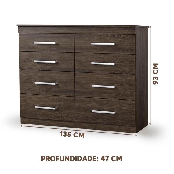 Imagem de Cômoda Grande Para TV Até 50 Polegadas Capuccino Wood Millie Shop Jm