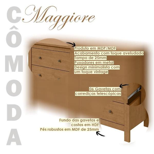 Imagem de Cômoda Horizontal Ambiente Maggiore Amêndoa Clean - Lopas