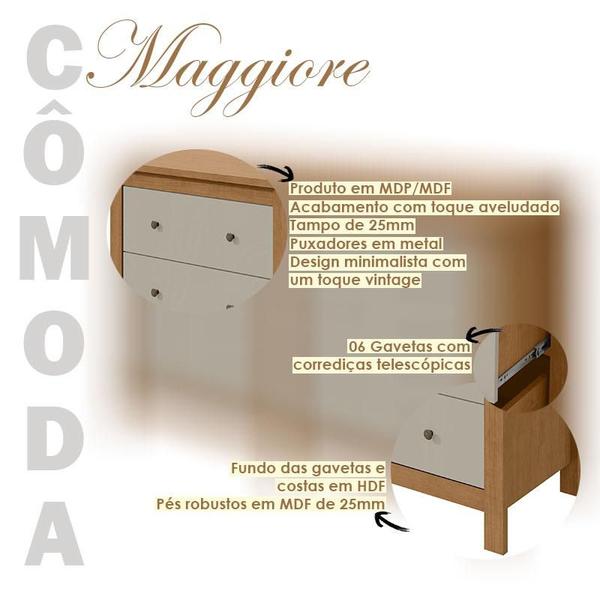 Imagem de Cômoda Horizontal Maggiore Amêndoa Clean Off White - Lopas