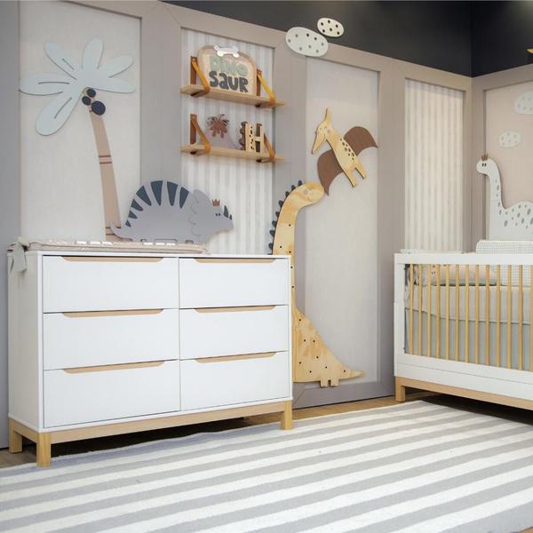 Imagem de Cômoda Infantil para Quarto de Bebê com 6 gavetas Linha Cozy Marca Quater