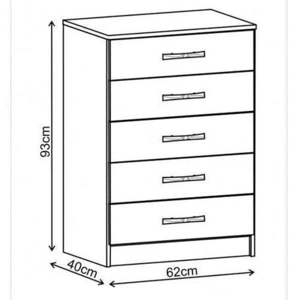 Imagem de Cômoda Saquarema 5 Gavetas