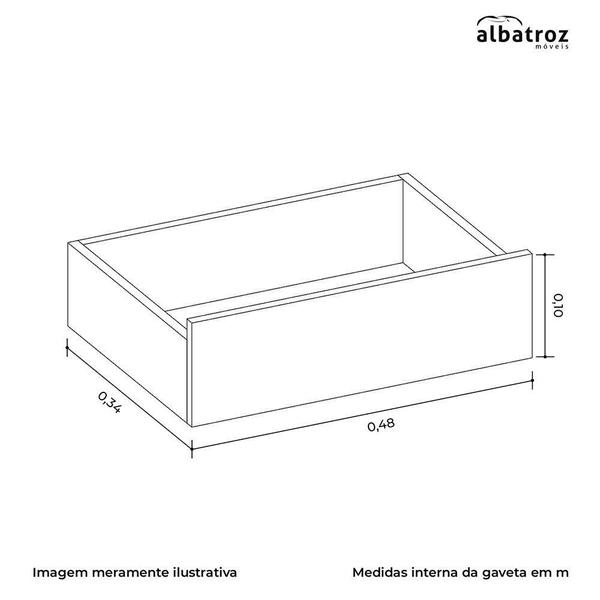 Imagem de Cômoda Turquesa 1 Porta e 4 Gavetas - Móveis Albatroz