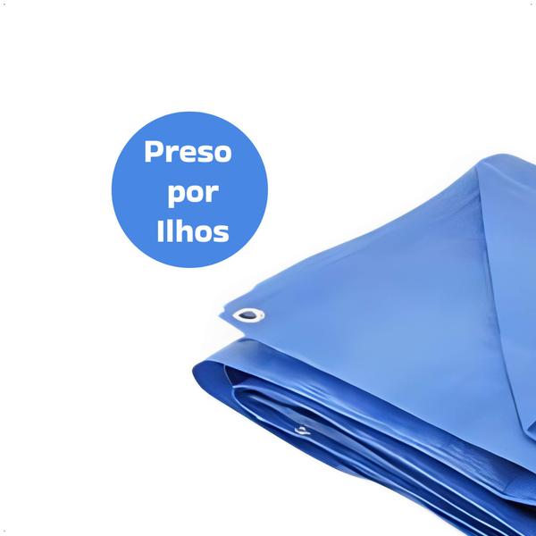 Imagem de COMP Kit Piscina Estruturada Quadrada 1500 Litros + Lona 4x4 Cor Azul