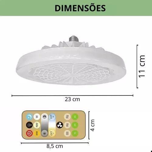 Imagem de Compacto E Poderoso: Lâmpada Ventilador Teto Led Ajustável