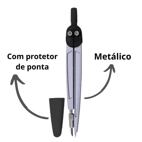 Imagem de Compasso Escolar Metálico 106P -CIS