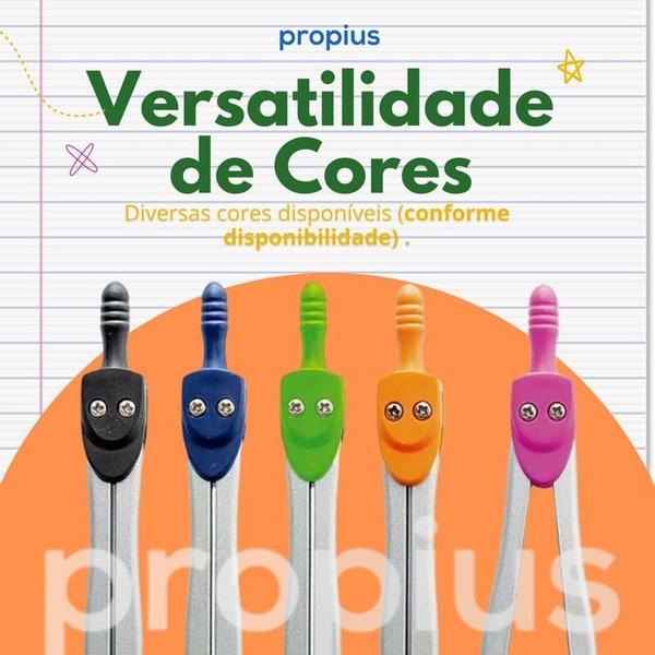 Imagem de Compasso Escolar Papelaria Material Traça Circunferência Sem