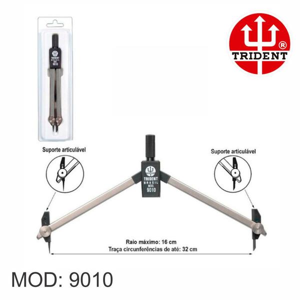 Imagem de Compasso Trident 9010 Compacto para desenho técnico Desetec