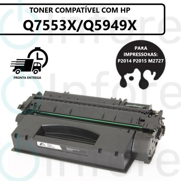 Imagem de Compatível: Toner Q7553X Q5949X P/ Impressoras  1160 1320 1320N 3390 3392