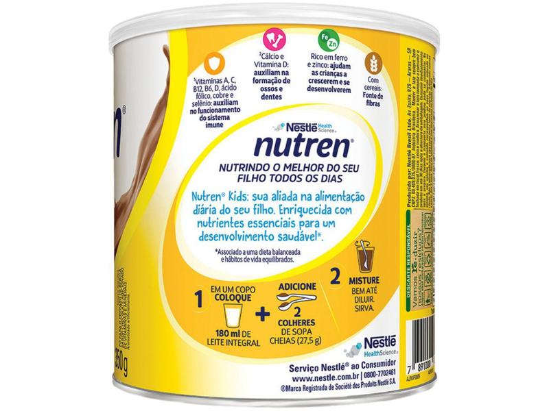 Imagem de Complemento Alimentar Infantil Nutren Chocolate - Kids 350g