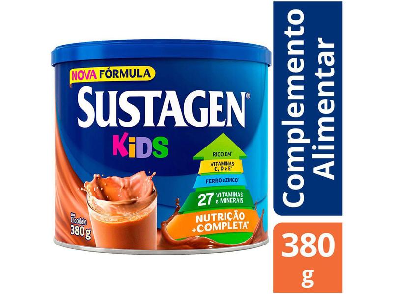 Imagem de Complemento Alimentar Infantil Sustagen Kids - Chocolate Lata 380g