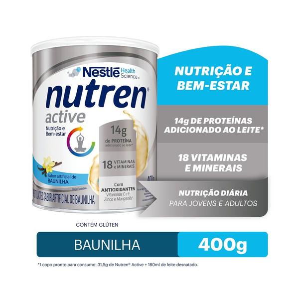 Imagem de Complemento Alimentar Nutren Active Baunilha 400g