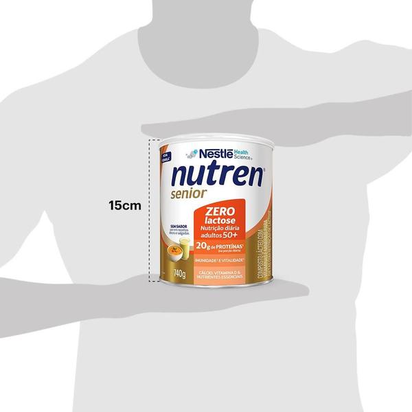 Complemento Alimentar Nutren Senior Sem Sabor Zero Lactose 740g Imagem de Complemento Alimentar Nutren Senior Sem Sabor Zero Lactose 740g