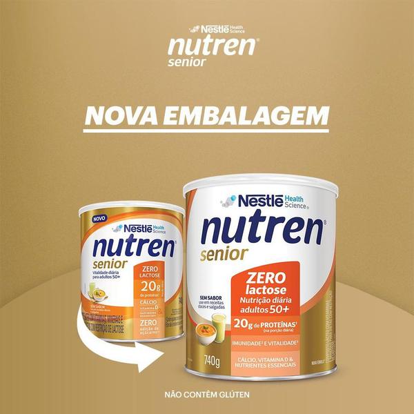Complemento Alimentar Nutren Senior Sem Sabor Zero Lactose 740g Imagem de Complemento Alimentar Nutren Senior Sem Sabor Zero Lactose 740g
