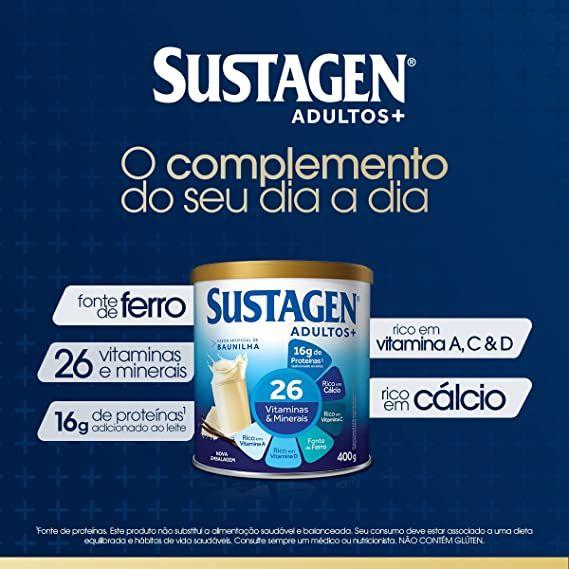 Imagem de Complemento Alimentar Sustagen Adultos+ Sabor Baunilha 400g