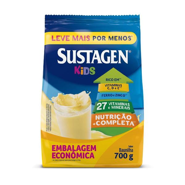 Imagem de Complemento Alimentar Sustagen Kids Sabor Baunilha Sachê 700g