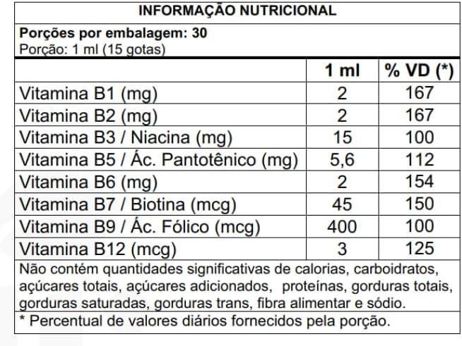 Imagem de Complexo B (B1, B2, B3, B5, B6, B7, B9, B12) 30ml Celliv