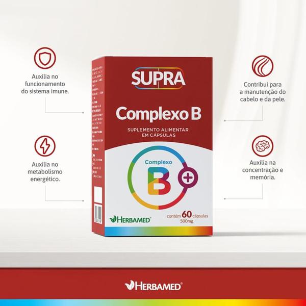 Imagem de Complexo B Concentrado  500g Com 60 Cápsulas  Herbamed