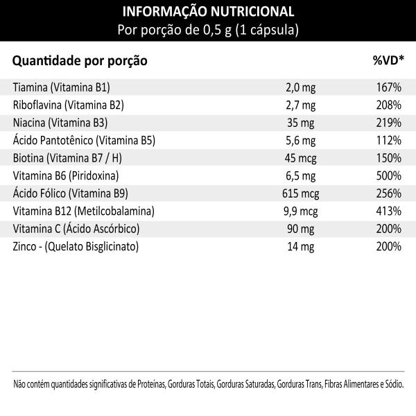 Imagem de Complexo B Max Vitaminas do Complexo B 60 Cápsulas  Lauton Nutrition