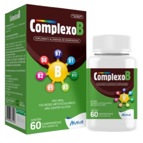 Complexo B - Vitaminas B1 B2 B3 B5 B6 B7 B12 60 Comprimidos - Nutivit Complexo B - Vitaminas B1 B2 B3 B5 B6 B7 B12 60 Comprimidos - Nutivit