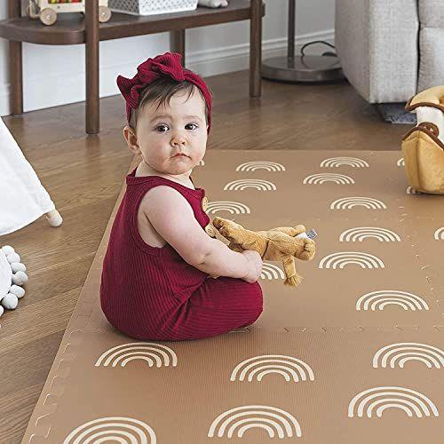 Imagem de Comportamento Infantil Baby Play Mat - Tapete de Espuma Extra Grande e Não Tóxico com Pisos Suaves Interligados 72x48 Polegadas - Tapete de Bebê para Bebês, Crianças e Crianças (X-Large, Arco-íris)