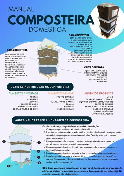 Imagem de Composteira Doméstica 90 L Nature - Para produção de adubo