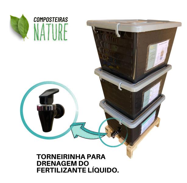 Imagem de Composteira Doméstica Minhocário 90 L Jardim Ar livre