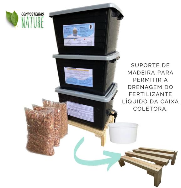 Imagem de Composteira Doméstica Minhocário 90 L Nature - Para produção de fertilizante natural
