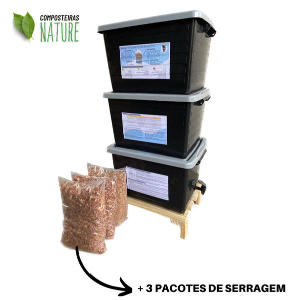 Imagem de Composteira Doméstica Minhocário 90 L Nature - Produza seu próprio adubo orgânico