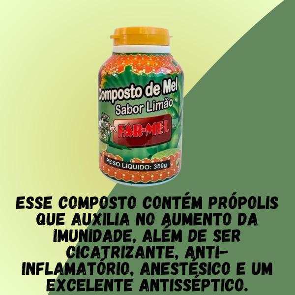 Imagem de Composto Antigripal Farmel Mel e Limão 350g Kit Promocional 24 Unidades