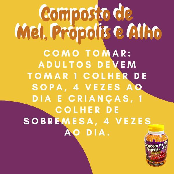 Imagem de Composto Antigripal Farmel Mel, Própolis e Alho 350g - Kit Promocional 10 Unidades