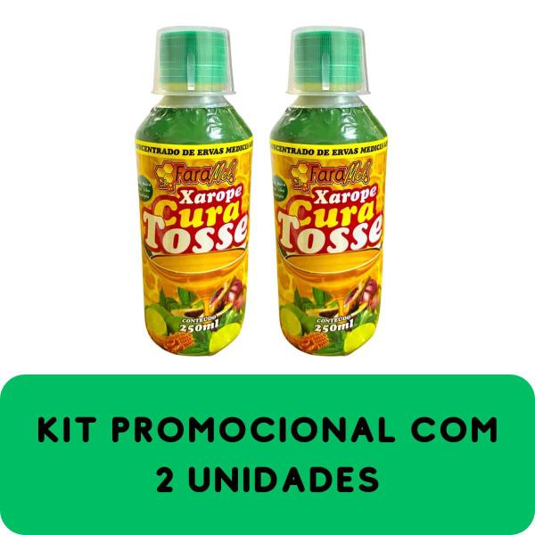 Composto Concentrado de Ervas Medicinais Faramel Cura Tosse Frasco 250ml Kit Promocional 2 Unidades Imagem de Composto Concentrado de Ervas Medicinais Faramel Cura Tosse Frasco 250ml Kit Promocional 2 Unidades