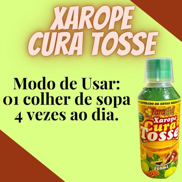 Imagem de Composto Concentrado de Ervas Medicinais Faramel Cura Tosse Frasco 250ml Kit Promocional 48 Unidades