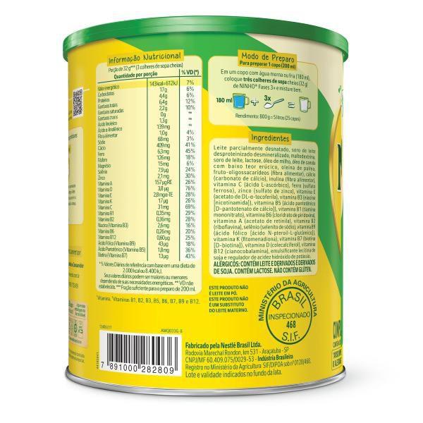 Composto Lácteo Ninho Fases 3 800g - Nestlé Imagem de Composto Lácteo Ninho Fases 3 800g - Nestlé
