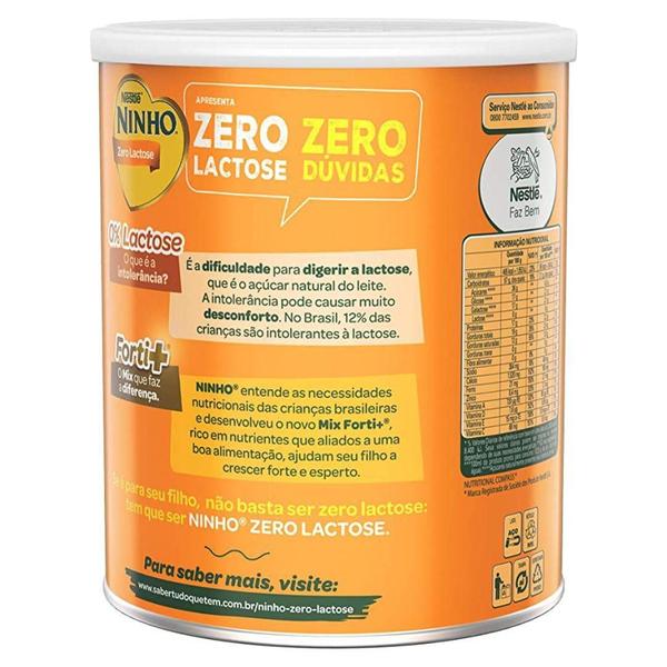 Composto Lácteo Ninho Forti+ Zero Lactose Nestlé 380G - Nestle Imagem de Composto Lácteo Ninho Forti+ Zero Lactose Nestlé 380G