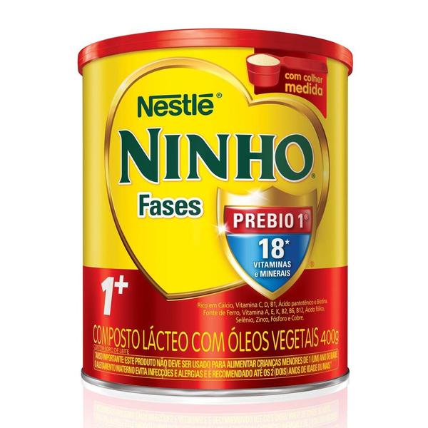 Composto Lácteo Ninho Original Fases 1+ Integral 400g Imagem de Composto Lácteo Ninho Original Fases 1+ Integral 400g