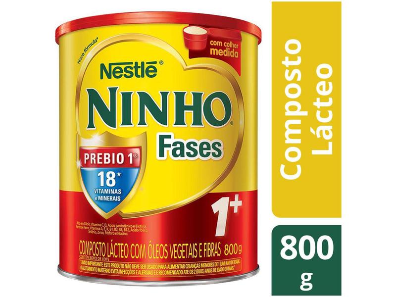 Composto Lácteo Ninho Original Fases 1+ Integral - 800g Imagem de Composto Lácteo Ninho Original Fases 1+ Integral - 800g