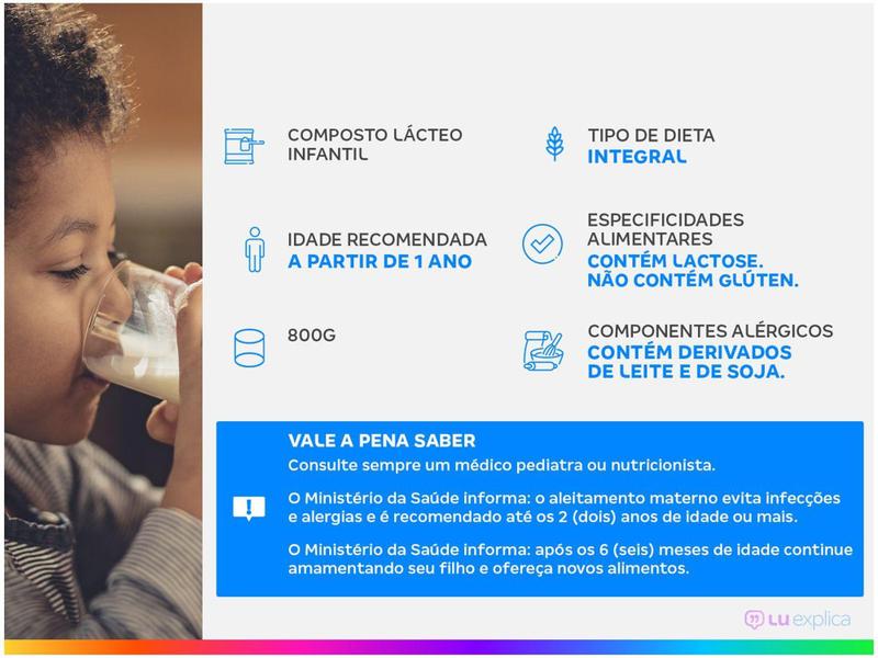 Composto Lácteo Ninho Original Fases 1+ Integral - 800g Imagem de Composto Lácteo Ninho Original Fases 1+ Integral - 800g