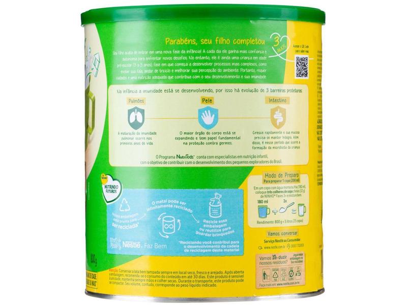 Composto Lácteo Ninho Original Fases 3+ Integral - 800g Imagem de Composto Lácteo Ninho Original Fases 3+ Integral - 800g