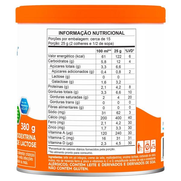 Imagem de Composto Lácteo Piracanjuba Zero Lactose 380g