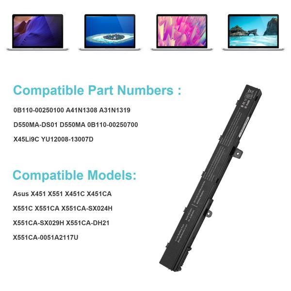 Imagem de Compra sofisticada de bateria de laptop para a série Asus X551M X551 X551C