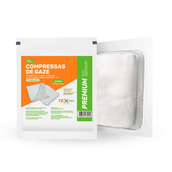 Imagem de Compressa De Gaze Estéril 13 Fios 50 Envelopes / 500 Unid