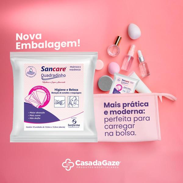 Compressa Não Aderente Sancare 400 Unidades Não Estéril - Sanfarma Imagem de Compressa Não Aderente Sancare 400 Unidades Não Estéril