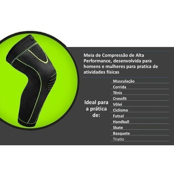 Imagem de Compressão Atleta Esportes Amador Profissional Circulação e Dor muscular Articulação Joelheira Ortopédica