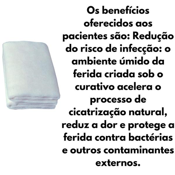 Imagem de Compressas Para Curativos Cobertura De Feridas Machucados 15cm x 30cm - Kit Com 05 Unidades