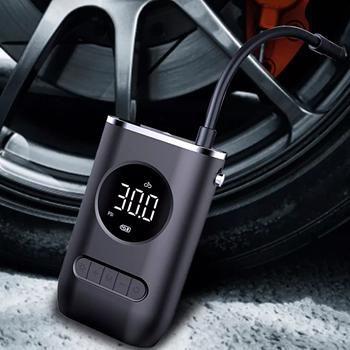 Imagem de Compresso Car Air Pump Czk Digital Calibrador De Pneu Carro Bike Moto Sem Fio Cor Preto 7,4