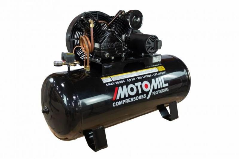 Imagem de Compressor 175lbs 5HP Trifásico 220/380V CMAV-20/250 Motomil