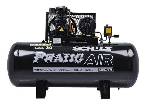 Imagem de Compressor ar 20pcm 200lts triaf pratic csl20 schulz