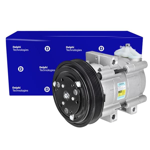 Imagem de Compressor ar Condicionado Ford Courier Fiesta Ecosport ka 1.0/1.3/1.4/1.6 Até 2012 Delphi